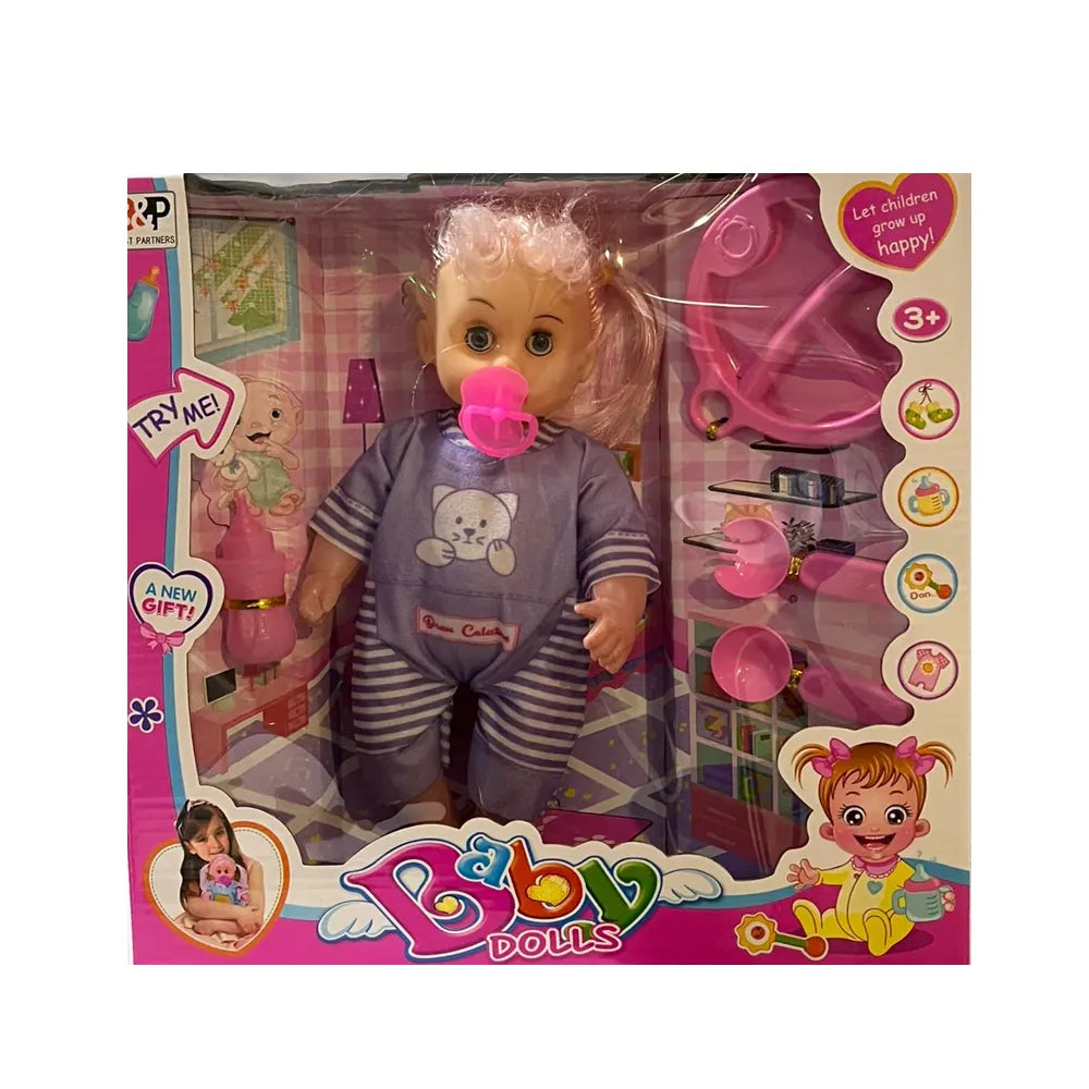 Baby Series Doll with Bottle Sound Effects - 3Y+