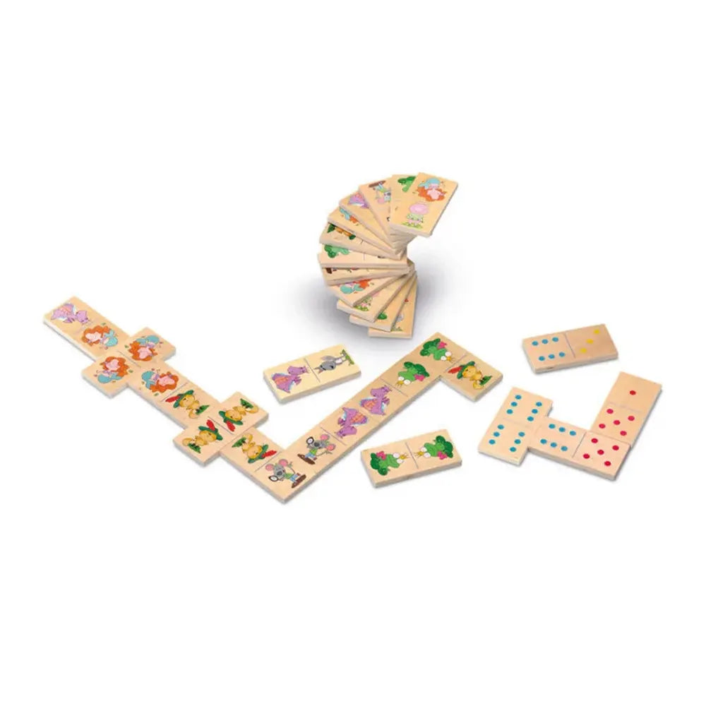 Cayro Double-Sided Wooden Dominoes – 2Y+