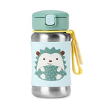 Skip Hop Water Bottle with Stainless Steel Straw 350ml - Hedgehog