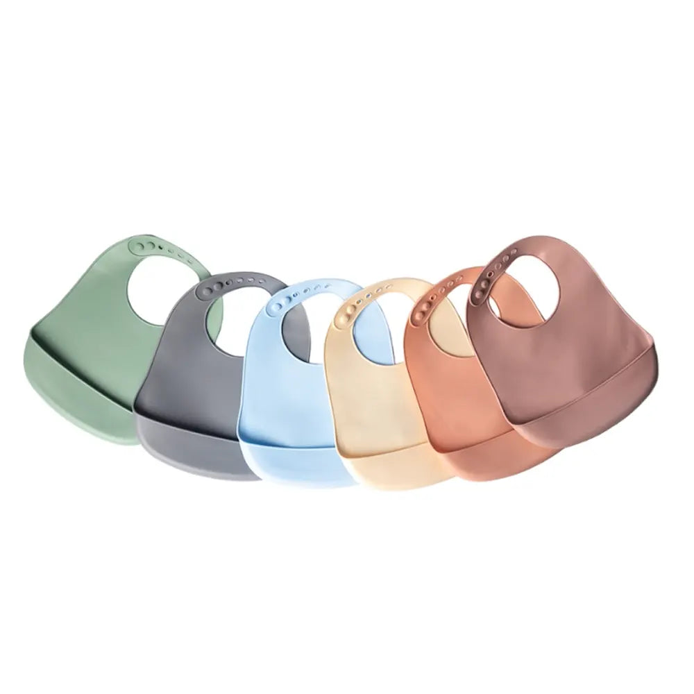 YUMMY Silicone Bib with Pocket 4M+ - Sky Blue