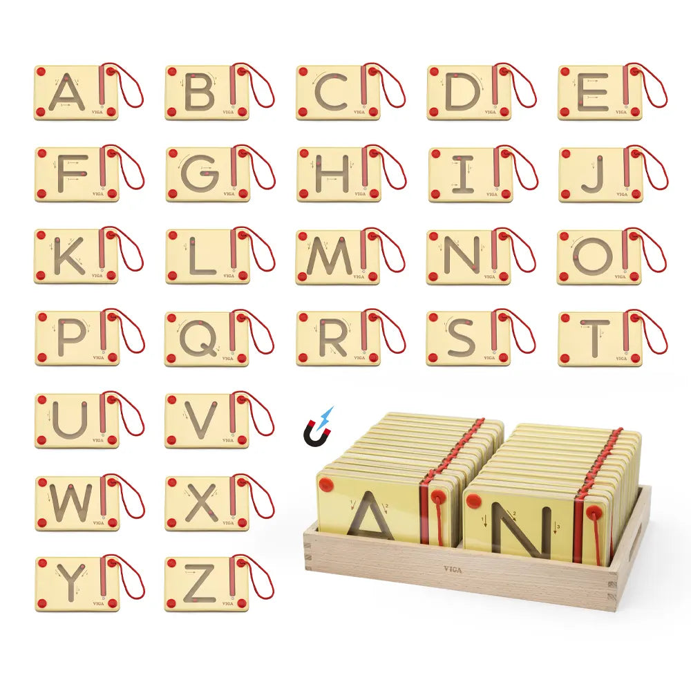 Viga Toys Tablero de Escritura Magnético Letras Mayúsculas – 3A+
