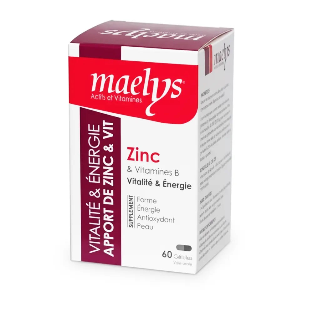 Maelys Zinc and B Vitamins - 60 Capsules