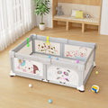 Playpen (120x180cm) with Safety Gate - Grey