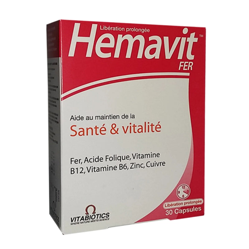 Vitabiotics - Hemavit Hierro Salud y Vitalidad - 30 cápsulas