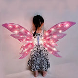 Alas de mariposa eléctricas con LED para niños – Rosa