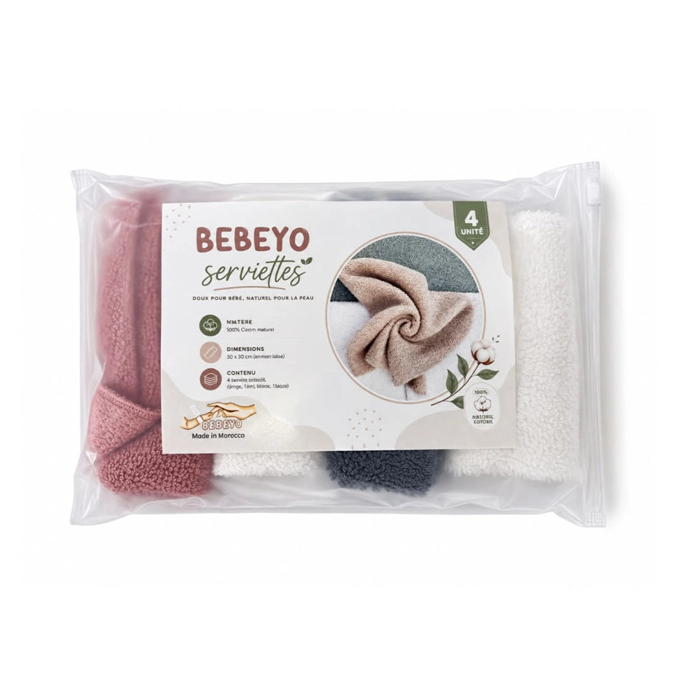 BébéYo Soft Towels - Pack of 4