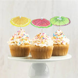 Set de 20 Pinchos Sombrilla de Frutas 10 cm