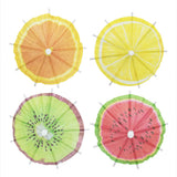 Set de 20 Pinchos Sombrilla de Frutas 10 cm