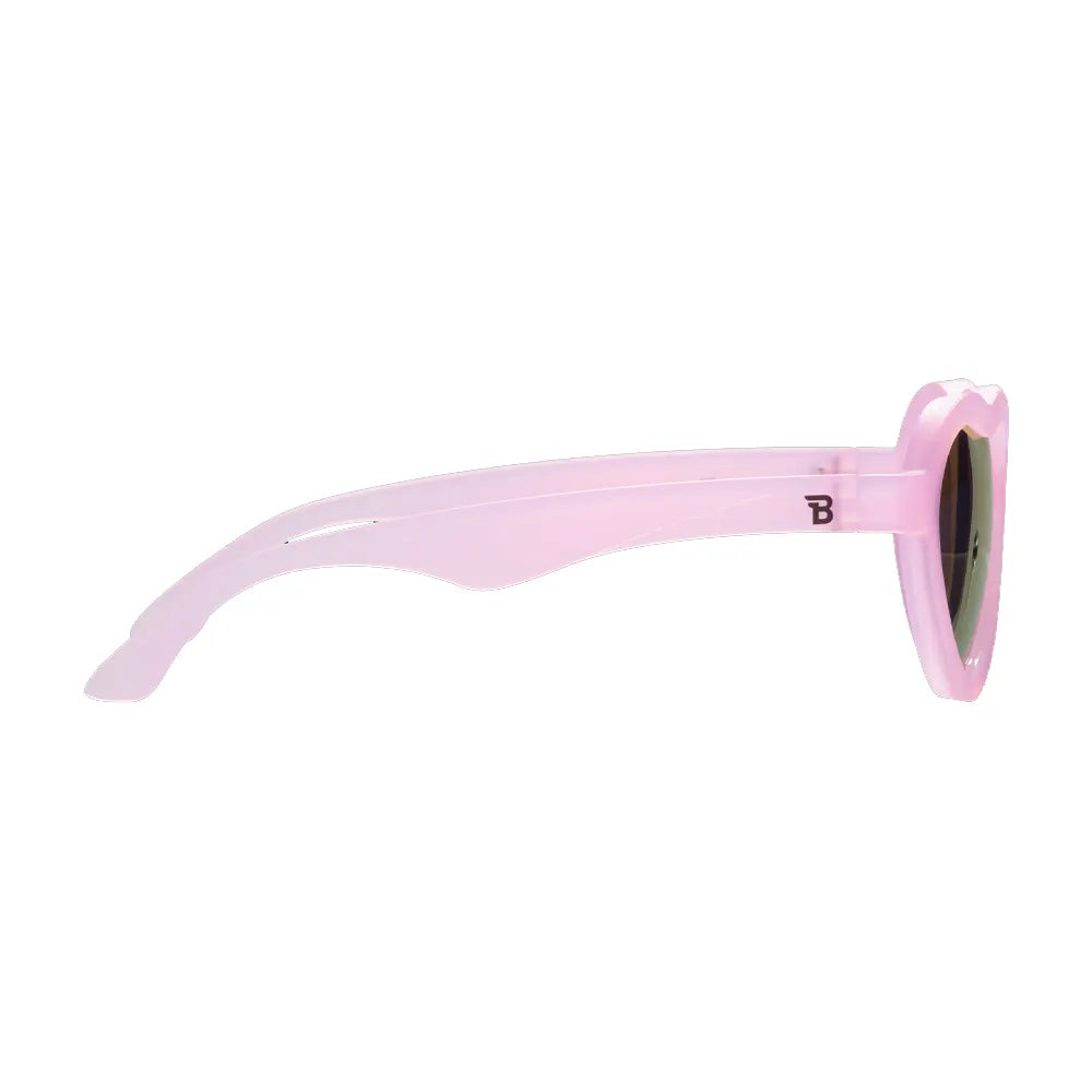Babiators Polarized Heart Sunglasses 0-2 Years - Frosted Pink
