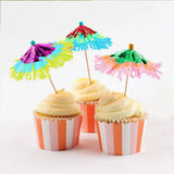 Set of 10 Metallic Umbrella Picks