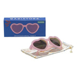 Babiators Polarized Heart Sunglasses 0-2 Years - Frosted Pink