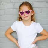 Babiators Polarized Heart Sunglasses 3-5 Years - Frosted Pink