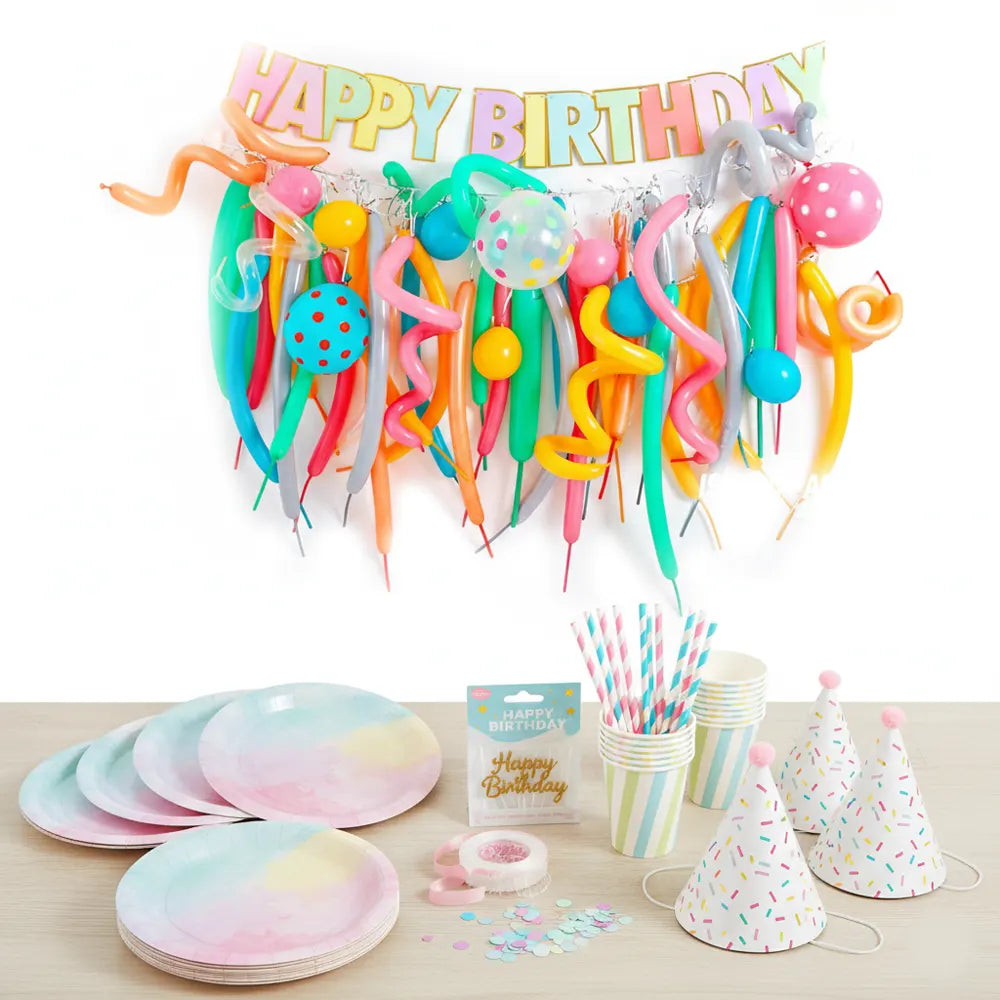 Colorful Happy Birthday Balloon Kit