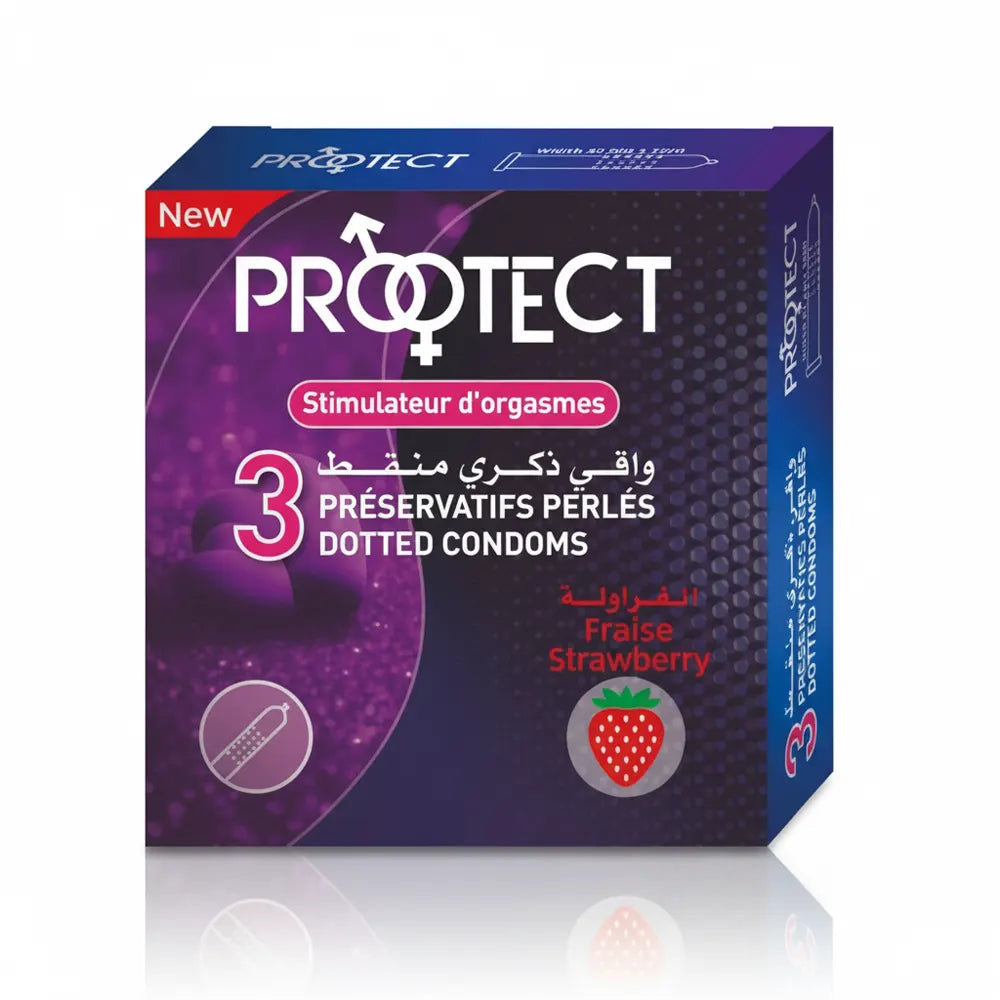 Protect Strawberry Condoms – 3 Pack