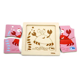 Viga Toys Wooden Crab Flat Puzzle – 12M+