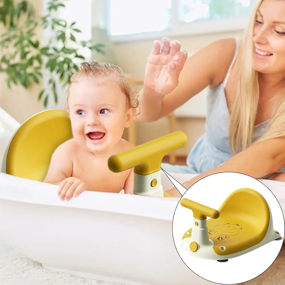 Siège de Bain Bébé avec Dossier & Poignée de Maintien