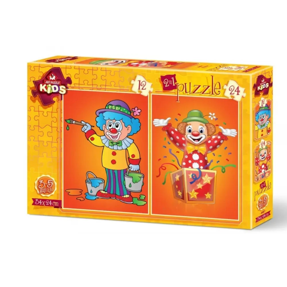 Art Puzzle - Los payasos 2 en 1 – 12 y 24 piezas
