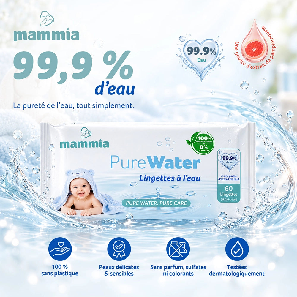 Mammia PureWater Wipes Lingettes x60