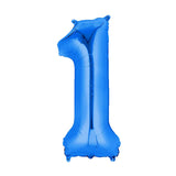 Blue Aluminum Number 1 Balloon – 36cm