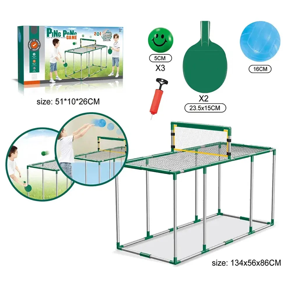 2-in-1 Ping Pong & Volleyball Game – 3Y+