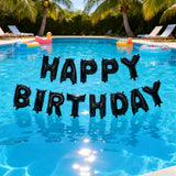 HAPPY BIRTHDAY Black Aluminum Balloons Kit – 40cm