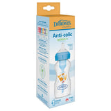 Dr. Brown’s Anti-Colic Baby Bottle Options with Wide Neck, Blue, 270 ml