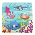 Viga Toys Wooden Knob Puzzle 12M+ - Sea Animals