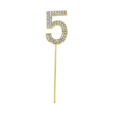 Gold Number 5 Cake Topper
