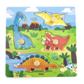 Viga Toys Wooden Knob Puzzle 12M+ - Dinosaurs