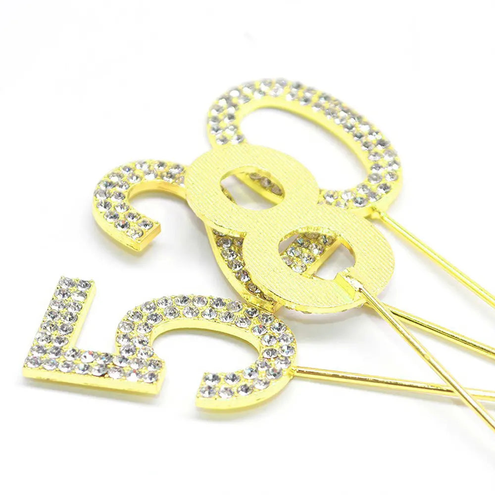 Gold Number 5 Cake Topper