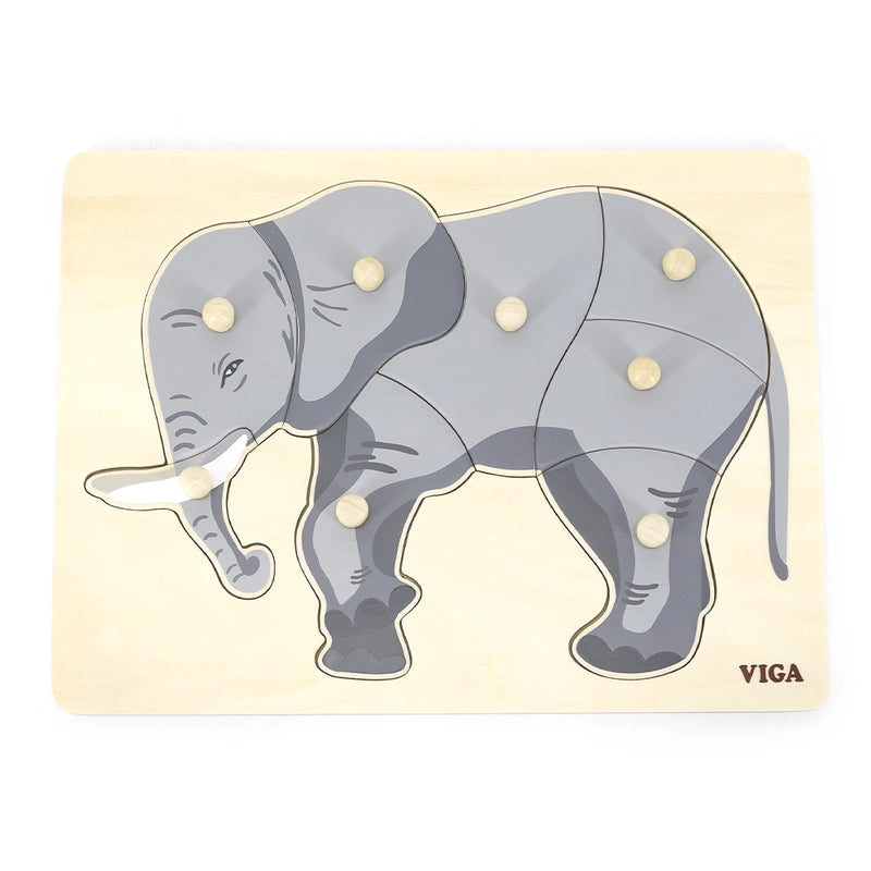 Viga Toys Puzzle Montessori 18M+ - Éléphant