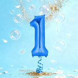 Blue Aluminum Number 1 Balloon – 86cm