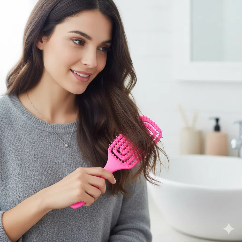 Cepillo para el cabello Zarine Bo - Rosa