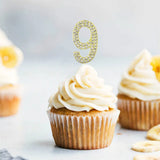 Gold Number 9 Cake Topper