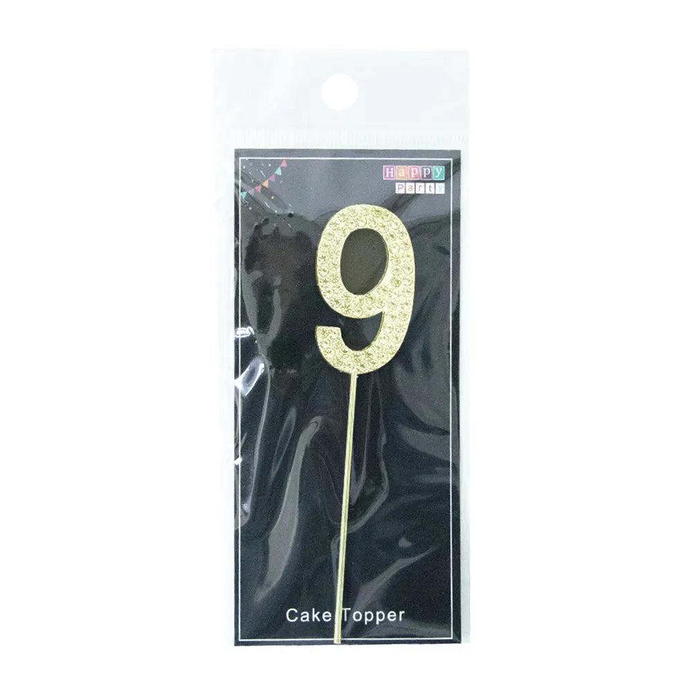 Gold Number 9 Cake Topper