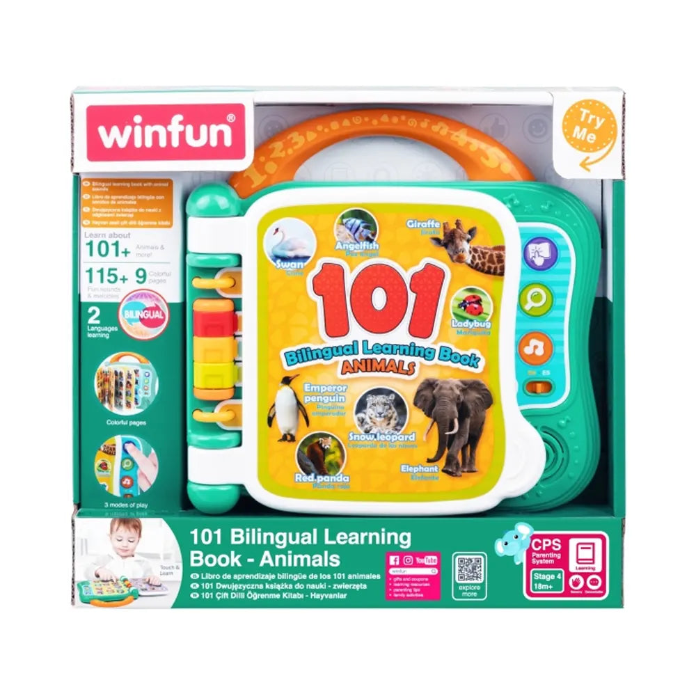 Winfun 101 Animals Bilingual Learning Book - 18M+