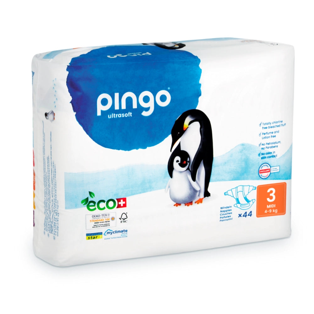 Pañales ecológicos Pingo talla 3 (4-9 kg) 44 unidades