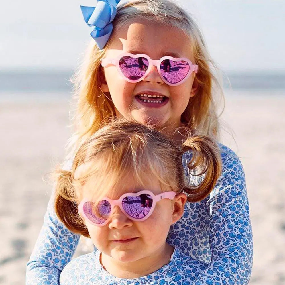 Babiators Polarized Heart Sunglasses 0-2 Years - Frosted Pink