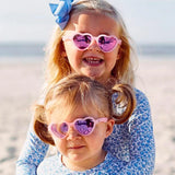Babiators Polarized Heart Sunglasses 0-2 Years - Frosted Pink