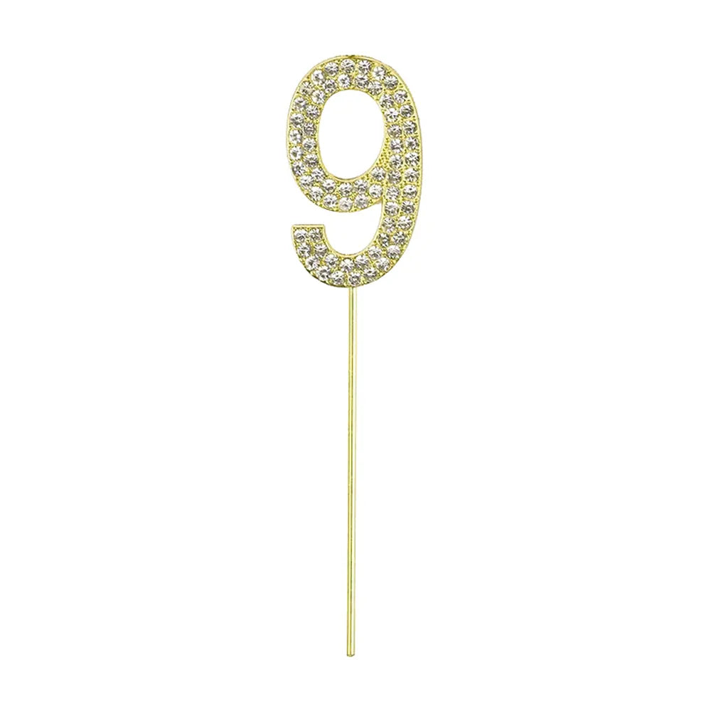 Gold Number 9 Cake Topper