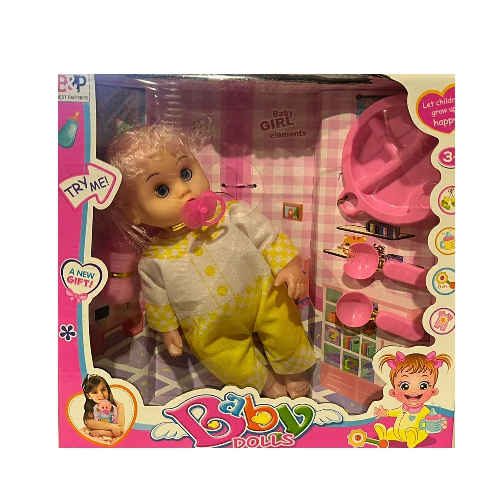 Baby Series Doll with Bottle Sound Effects - 3Y+