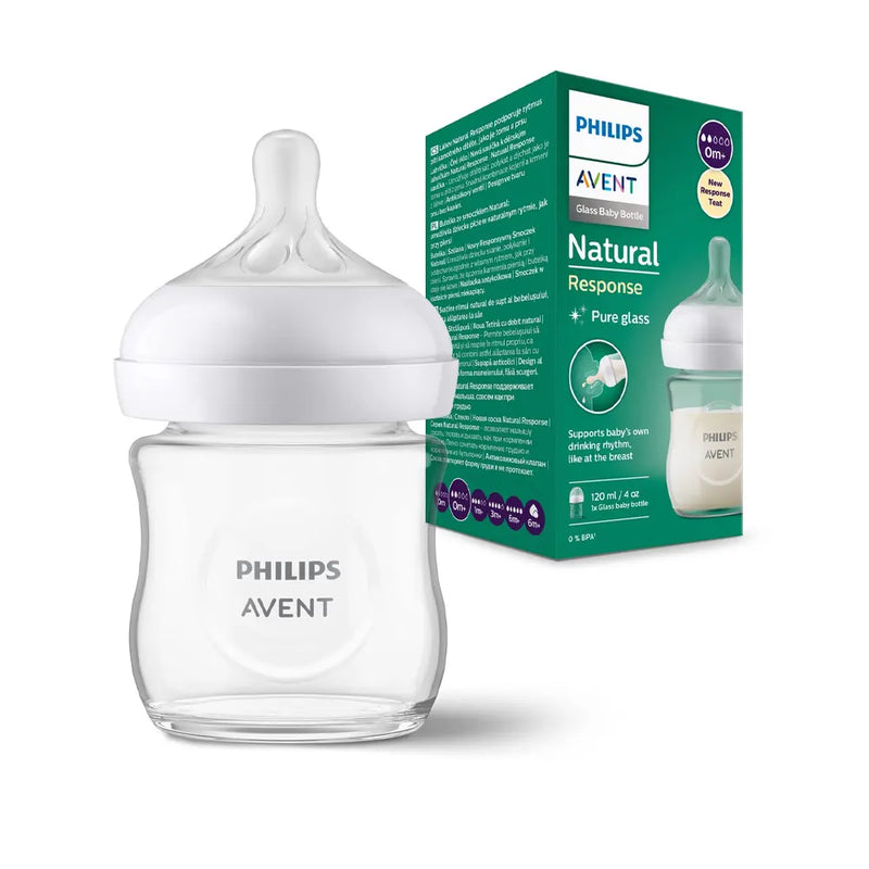 رضاعة Philips Avent Natural زجاجية من الولادة - 125 مل