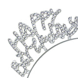 Silver Happy Birthday Headband – 1 Piece
