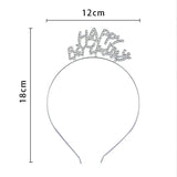 Silver Happy Birthday Headband – 1 Piece