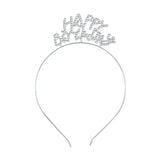 Silver Happy Birthday Headband – 1 Piece