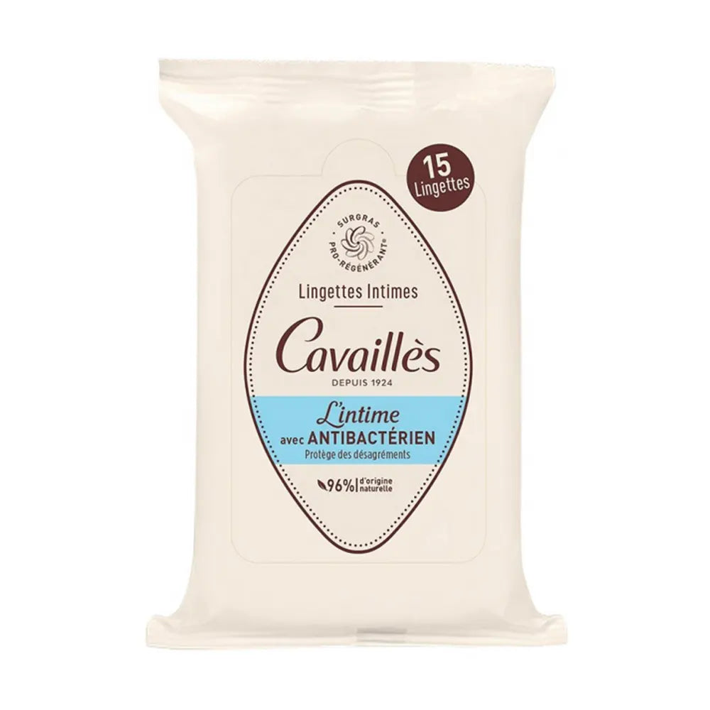 Rogé Cavaillès Anti-Bacterial Intimate Wipes – 15 units