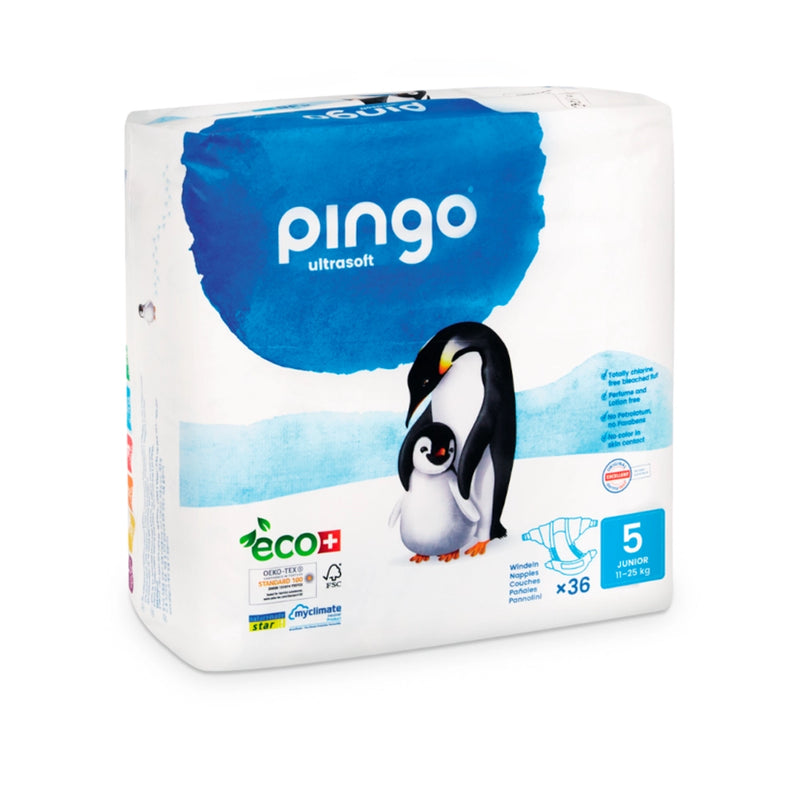 Pañales ecológicos Pingo talla 5 (11-25 kg) 36 unidades