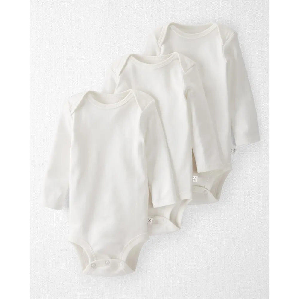 Lot de 3 bodys ML bébé en coton bio GOTS