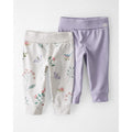 Little Planet Baby Girl 2-Pack Organic Cotton Joggers - Butterfly & Lilac