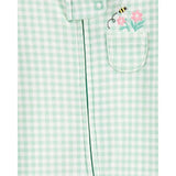 Carter's Baby Girl Zip-Up Cotton Sleeper - Gingham